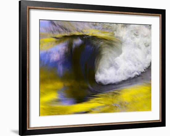 Stream Abstract with Reflections of Spring, Great Smoky Mountain National Park, Tennessee, USA-null-Framed Photographic Print