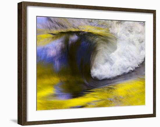 Stream Abstract with Reflections of Spring, Great Smoky Mountain National Park, Tennessee, USA-null-Framed Photographic Print