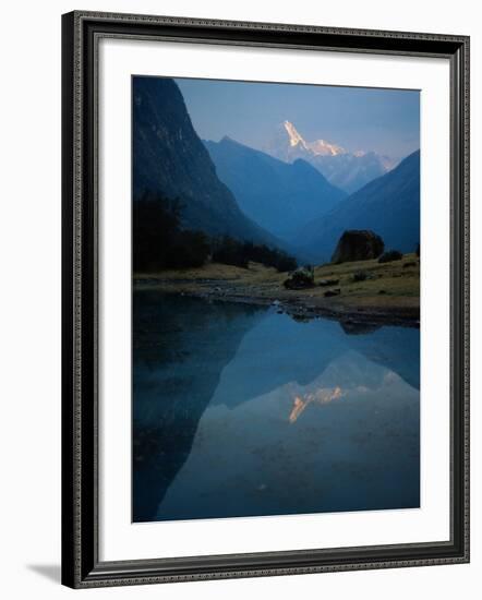 Stream by River, Cordillera Blanca, Peru-Mitch Diamond-Framed Photographic Print