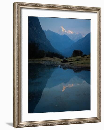 Stream by River, Cordillera Blanca, Peru-Mitch Diamond-Framed Photographic Print