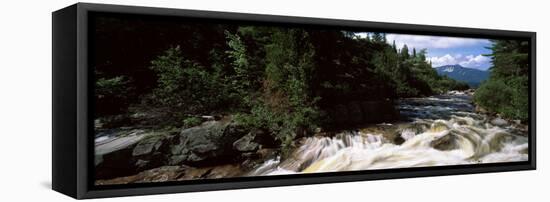 Stream Flowing Through a Forest, Little Niagara Falls, Nesowadnehunk Stream, Baxter State Park-null-Framed Premier Image Canvas