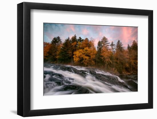 Stream flowing through rocks, Buttermilk Falls, Adirondack Mountains State Park, New York State...-null-Framed Photographic Print