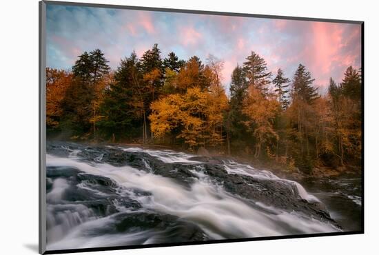 Stream flowing through rocks, Buttermilk Falls, Adirondack Mountains State Park, New York State...-null-Mounted Photographic Print