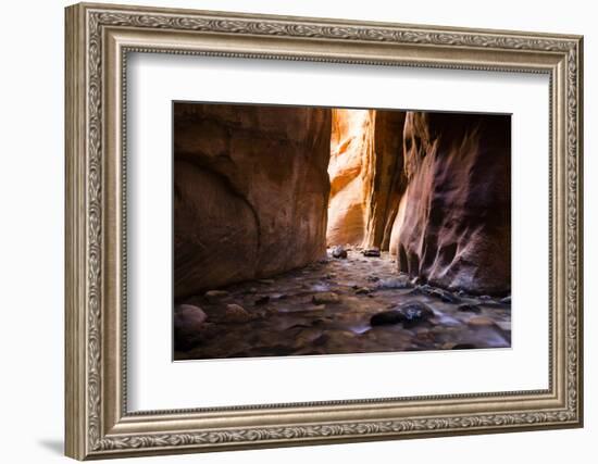 Stream flowing through rocks, Grand Staircase-Escalante National Monument, Zion National Park, U...-Panoramic Images-Framed Photographic Print