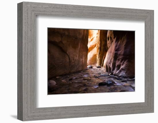 Stream flowing through rocks, Grand Staircase-Escalante National Monument, Zion National Park, U...-Panoramic Images-Framed Photographic Print
