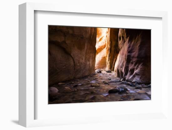 Stream flowing through rocks, Grand Staircase-Escalante National Monument, Zion National Park, U...-Panoramic Images-Framed Photographic Print