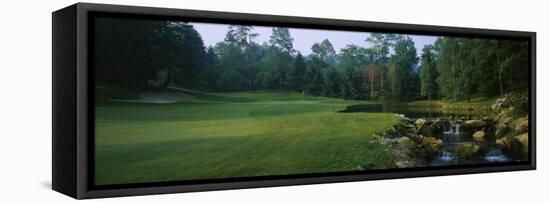 Stream in a Golf Course, Laurel Valley Golf Club, Ligonier, Pennsylvania, USA-null-Framed Premier Image Canvas