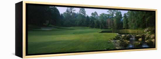 Stream in a Golf Course, Laurel Valley Golf Club, Ligonier, Pennsylvania, USA-null-Framed Premier Image Canvas