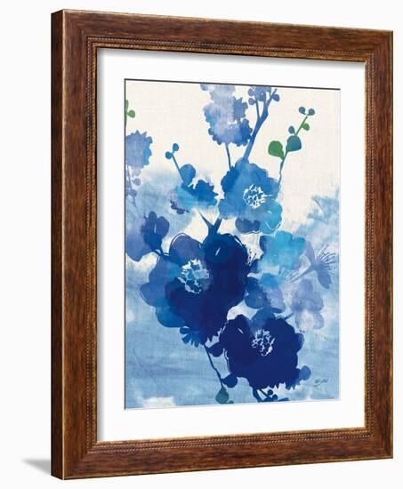 Stream of Blues 1-Bella Dos Santos-Framed Art Print