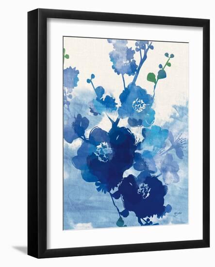 Stream of Blues 1-Bella Dos Santos-Framed Art Print