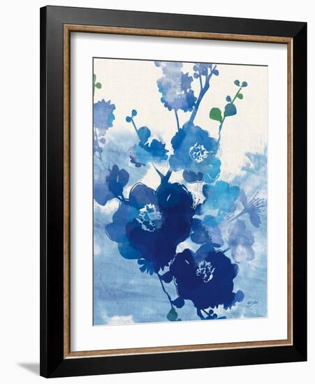 Stream of Blues 1-Bella Dos Santos-Framed Art Print