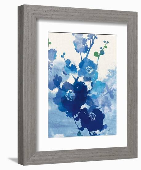 Stream of Blues 1-Bella Dos Santos-Framed Art Print