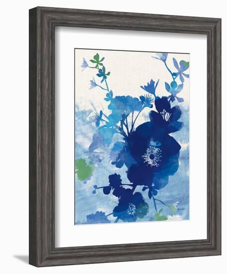 Stream of Blues 2-Bella Dos Santos-Framed Art Print