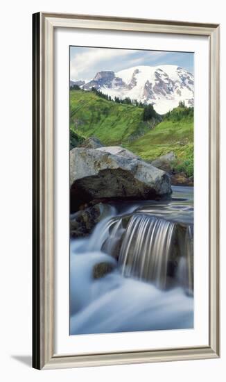 Stream on Paradise Trail near Mt. Rainier National Park lodge-Stuart Westmorland-Framed Photographic Print
