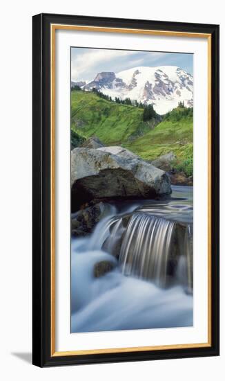 Stream on Paradise Trail near Mt. Rainier National Park lodge-Stuart Westmorland-Framed Photographic Print