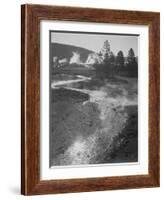 Stream Winding Back Toward Geyser "Central Geyser Basin Yellowstone NP" Wyoming 1933-1942-Ansel Adams-Framed Art Print