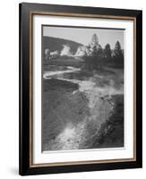 Stream Winding Back Toward Geyser "Central Geyser Basin Yellowstone NP" Wyoming 1933-1942-Ansel Adams-Framed Art Print