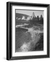 Stream Winding Back Toward Geyser "Central Geyser Basin Yellowstone NP" Wyoming 1933-1942-Ansel Adams-Framed Art Print