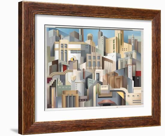 Streamline City-Catherine Abel-Framed Giclee Print
