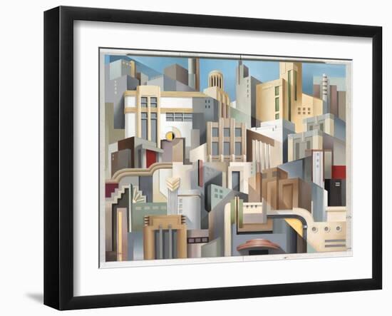 Streamline City-Catherine Abel-Framed Giclee Print