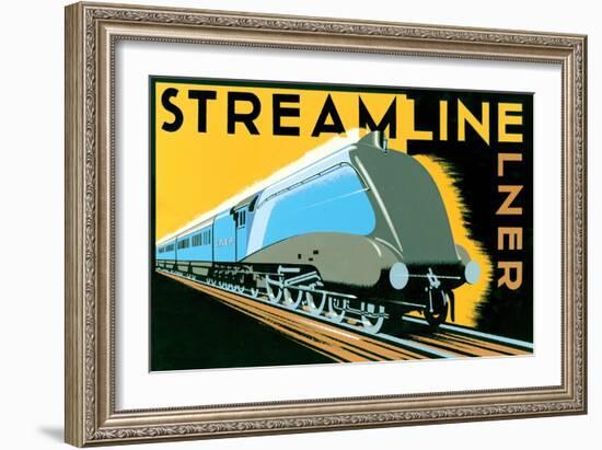 Streamline Train-Brian James-Framed Art Print