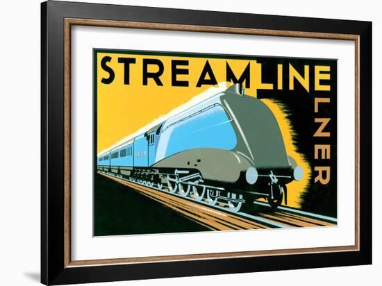 Streamline Train-Brian James-Framed Art Print