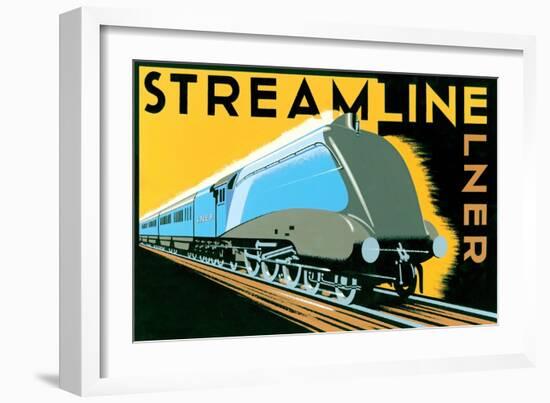 Streamline Train-Brian James-Framed Art Print