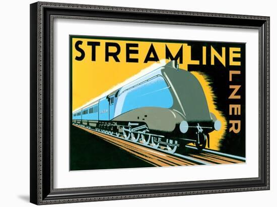 Streamline Train-Brian James-Framed Art Print