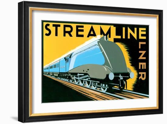 Streamline Train-Brian James-Framed Art Print