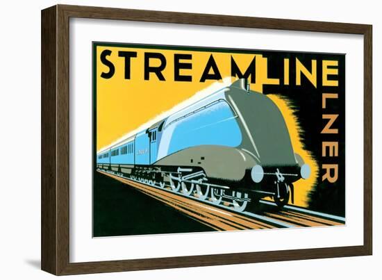Streamline Train-Brian James-Framed Premium Giclee Print