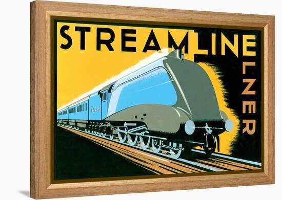 Streamline Train-Brian James-Framed Stretched Canvas