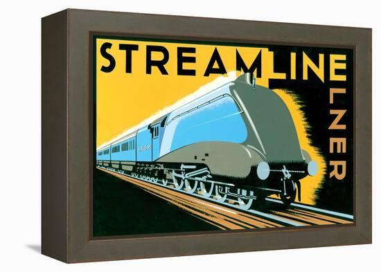 Streamline Train-Brian James-Framed Stretched Canvas