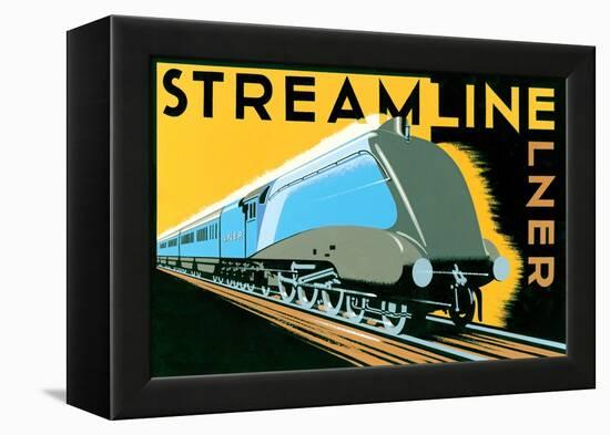 Streamline Train-Brian James-Framed Stretched Canvas