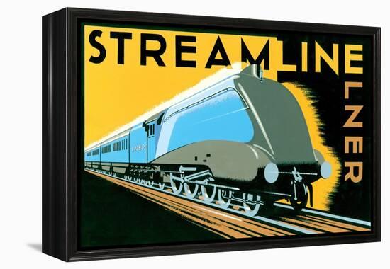 Streamline Train-Brian James-Framed Stretched Canvas