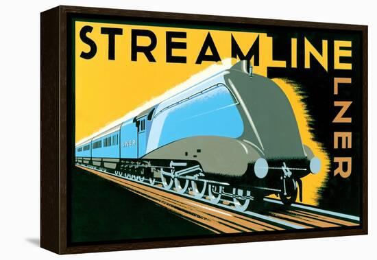 Streamline Train-Brian James-Framed Stretched Canvas