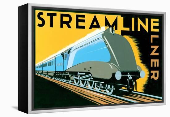 Streamline Train-Brian James-Framed Stretched Canvas