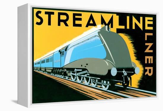 Streamline Train-Brian James-Framed Stretched Canvas