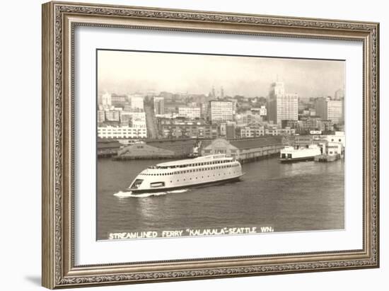 Streamlined Ferry, Seattle, Washington-null-Framed Art Print