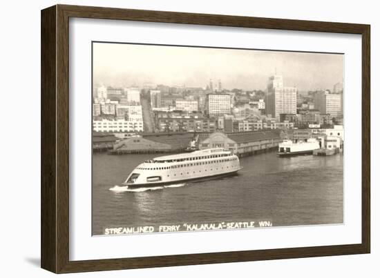 Streamlined Ferry, Seattle, Washington-null-Framed Art Print