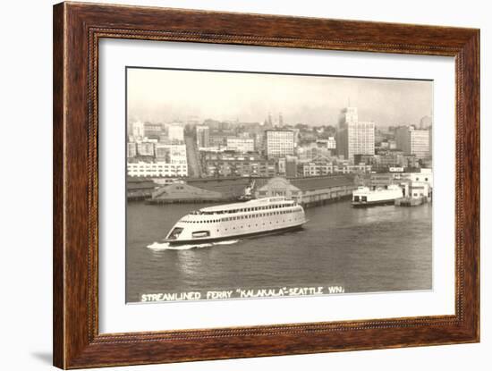 Streamlined Ferry, Seattle, Washington-null-Framed Art Print