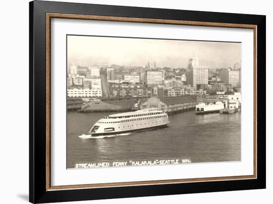 Streamlined Ferry, Seattle, Washington-null-Framed Art Print