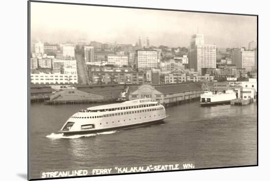 Streamlined Ferry, Seattle, Washington-null-Mounted Art Print