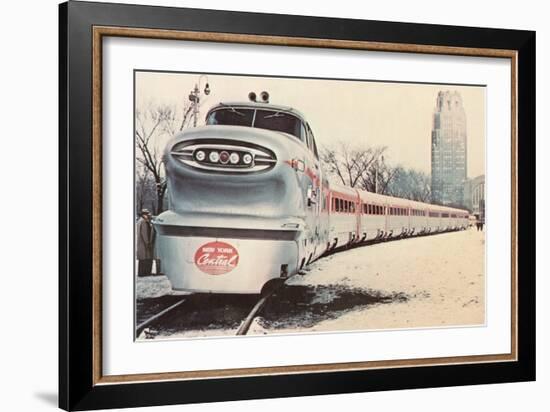 Streamlined New York Central Train-null-Framed Art Print