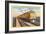 Streamlined Train Crossing Great Salt Lake, Utah-null-Framed Art Print