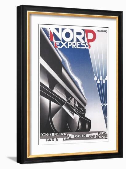 Streamlined Train Poster-null-Framed Art Print