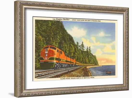 Streamlined Train, Seattle, Washington-null-Framed Art Print