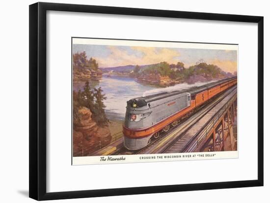 Streamlined Train, Wisconsin Dells-null-Framed Art Print