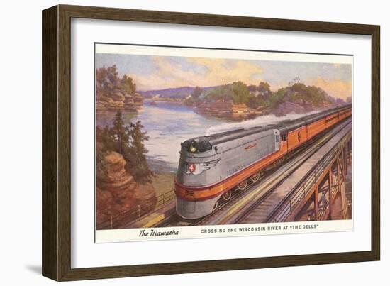 Streamlined Train, Wisconsin Dells-null-Framed Art Print