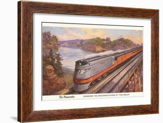 Streamlined Train, Wisconsin Dells-null-Framed Art Print