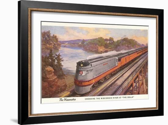 Streamlined Train, Wisconsin Dells-null-Framed Art Print